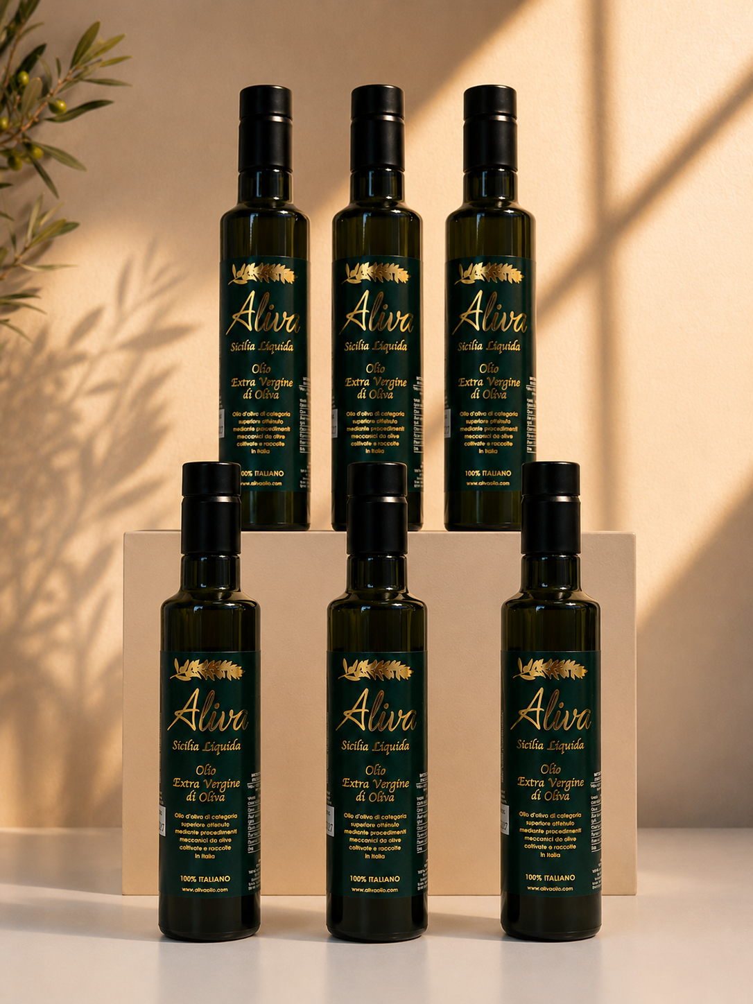 Gift set 6 bottles - Aliva - Sicilia Liquida - EVOO 2025/2026 250 ml - Shipping included